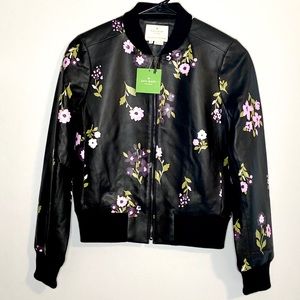 🆕 Kate Spade NWT Leather Bomber Jacket